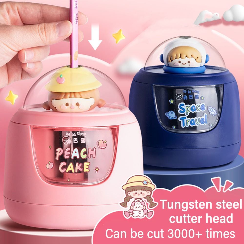 Electric Pencil Sharpener Usb - Leuke Cartoon Batterij Opladen Elektrische Puntenslijper