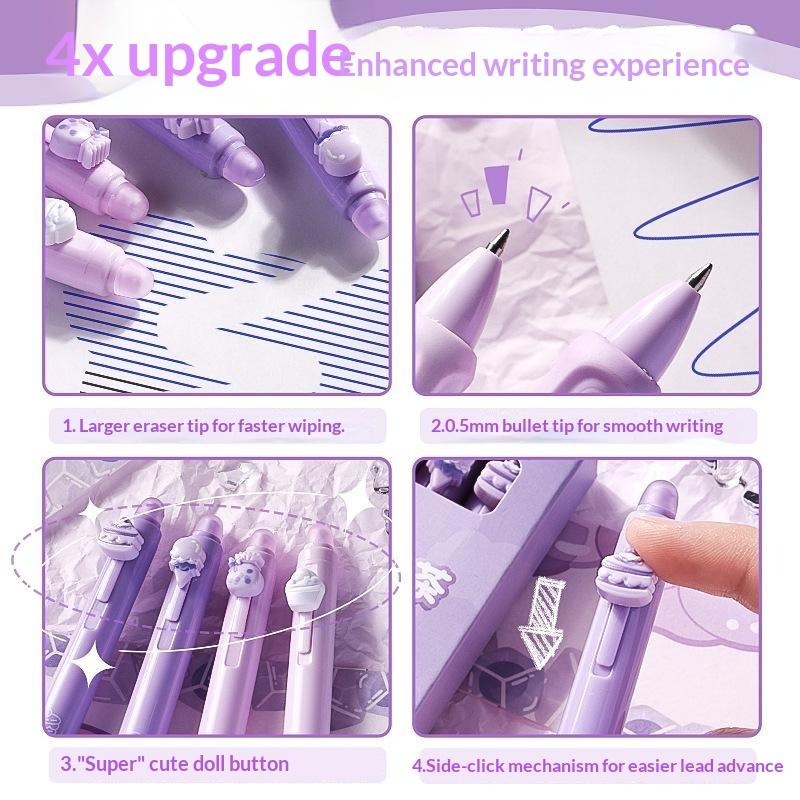 Set van 4/6 uitwisbare gelpenn - Retractable Eraser Pen Click recensie en prijs