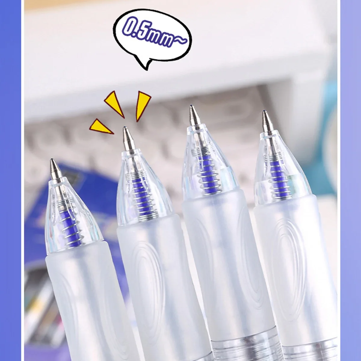 Verpakking met 4 intrekbare, u - Retractable Eraser Pen Click recensie en prijs