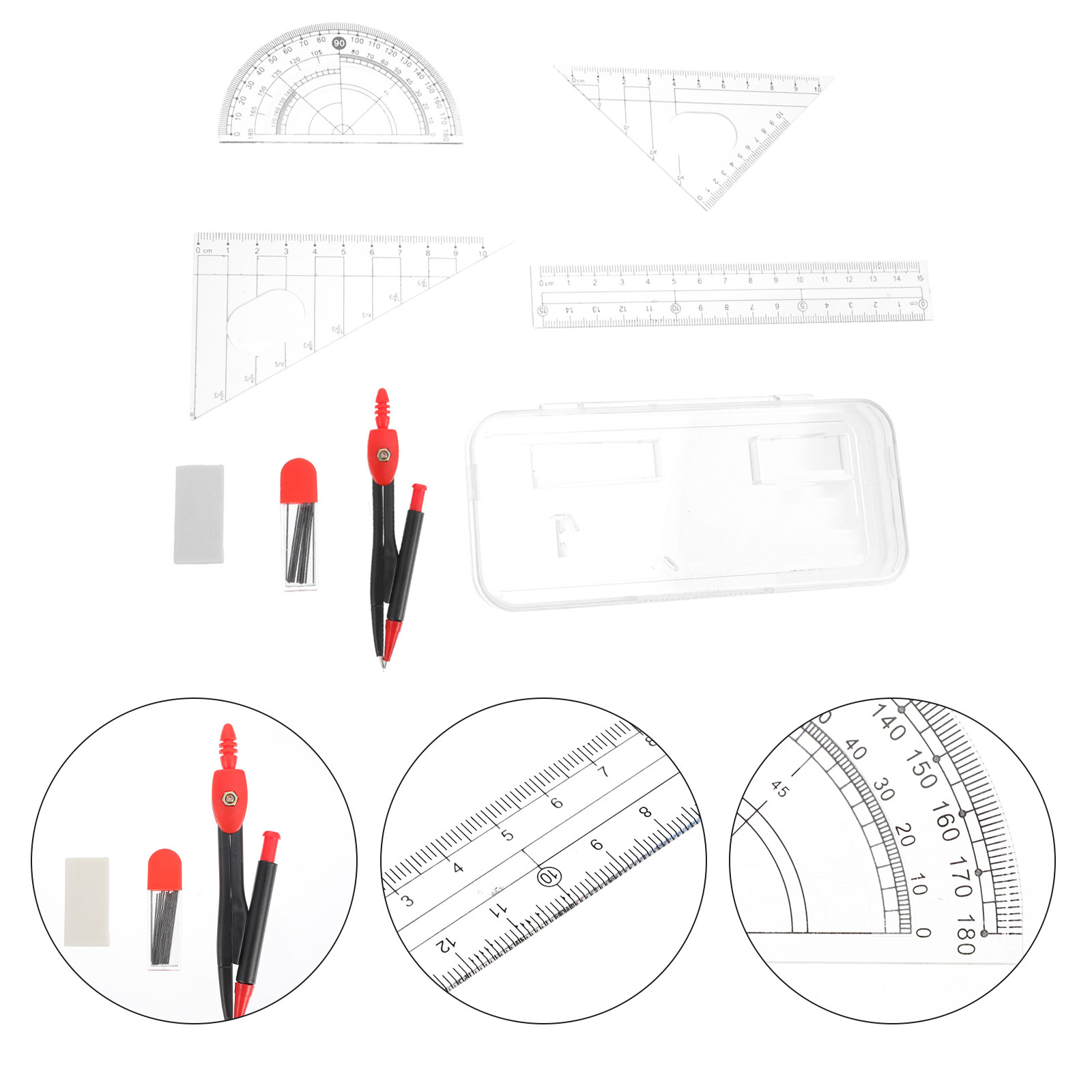 1 set professionele metalen ko - Math Geometry Set With Compass recensie en prijs